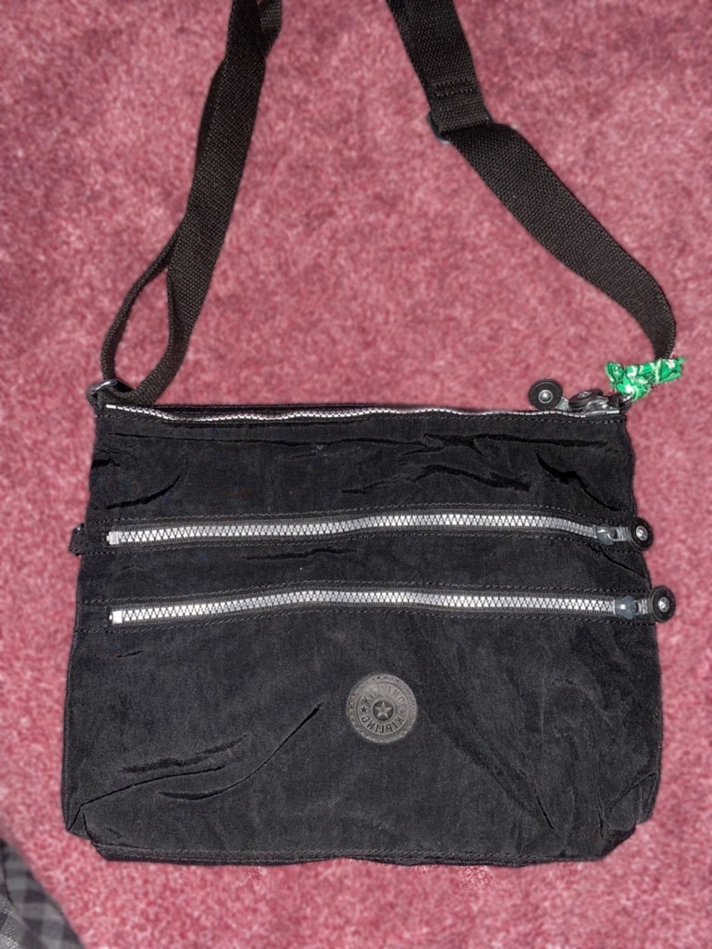 Kipling Black Nylon Crossbody Bag